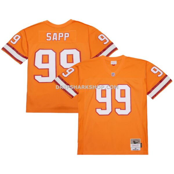 Mens Mitchell And Ness Warren Sapp Orange Tampa Bay Buccaneers 1995 Legacy Replica Jersey