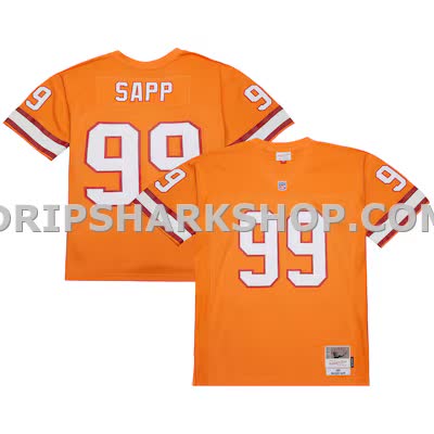 Mens Mitchell And Ness Warren Sapp Orange Tampa Bay Buccaneers 1995 Legacy Replica Jersey