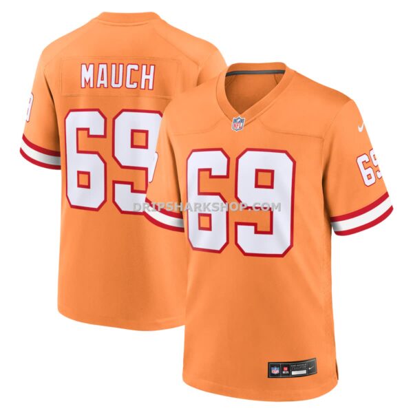 Mens Nike Cody Mauch Orange Tampa Bay Buccaneers Alternate Game Jersey