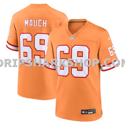 Mens Nike Cody Mauch Orange Tampa Bay Buccaneers Alternate Game Jersey