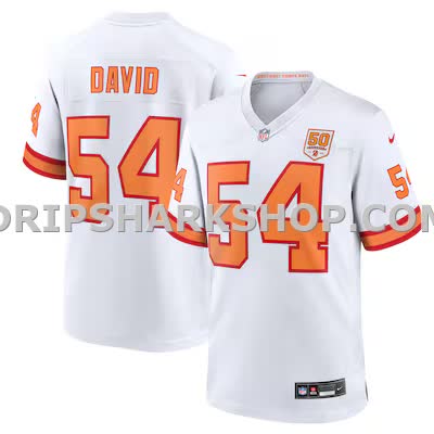 Mens Nike Lavonte David White 76 Tampa Bay Buccaneers 50th Season Game Jersey