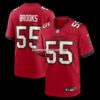 Mens Nike Derrick Brooks Red Tampa Bay Buccaneers Game Retired Player Jersey