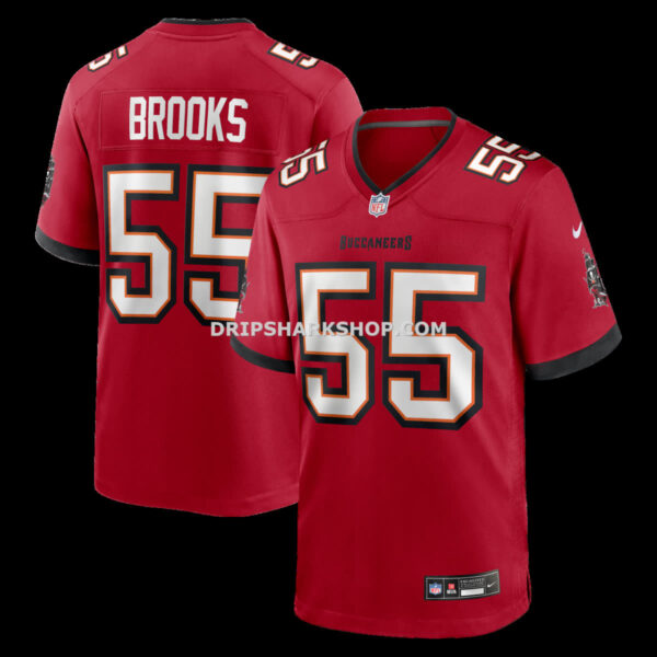Mens Nike Derrick Brooks Red Tampa Bay Buccaneers Game Retired Player Jersey