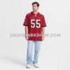 Mens Nike Derrick Brooks Red Tampa Bay Buccaneers Game Retired Player Jersey