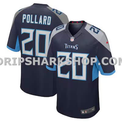Mens Nike Tony Pollard Navy Tennessee Titans Game Player Jersey