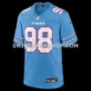 Mens Nike Jeffery Simmons Light Blue Tennessee Titans Game Jersey