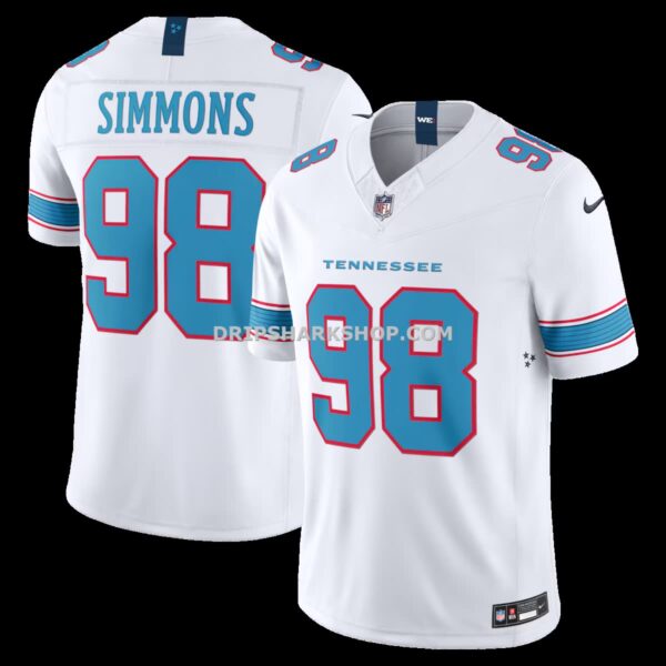 Mens Nike Jeffery Simmons White Tennessee Titans Vapor Fuse Sewn Down Limited Jersey