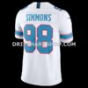 Mens Nike Jeffery Simmons White Tennessee Titans Vapor Fuse Sewn Down Limited Jersey