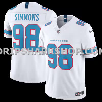 Mens Nike Jeffery Simmons White Tennessee Titans Vapor Fuse Sewn Down Limited Jersey