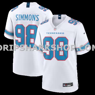 Mens Nike Jeffery Simmons White Tennessee Titans Game Jersey