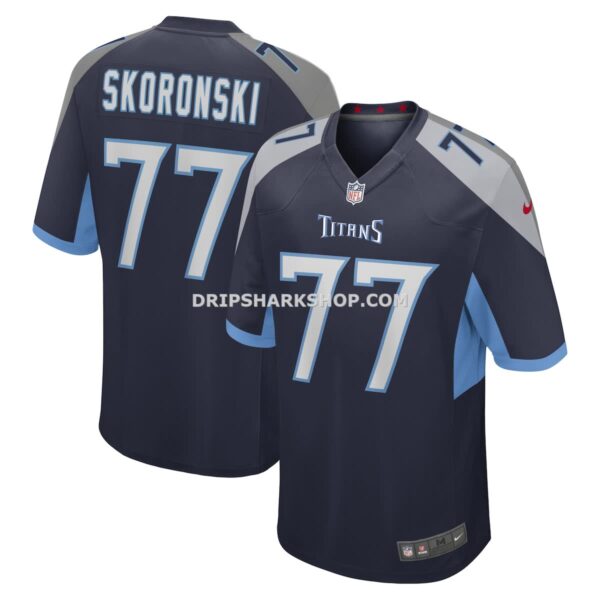 Mens Nike Peter Skoronski Navy Tennessee Titans Game Jersey
