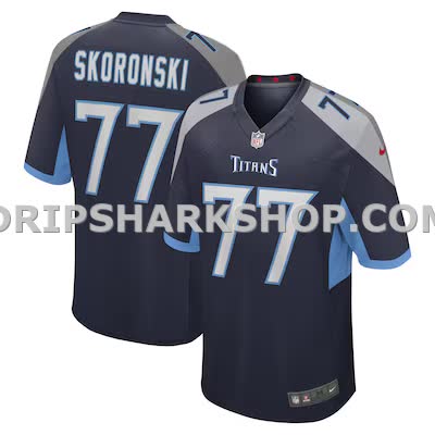 Mens Nike Peter Skoronski Navy Tennessee Titans Game Jersey