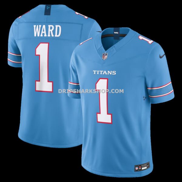 Mens Nike Cameron Ward Light Blue Tennessee Titans Vapor Fuse Sewn Down Limited Jersey