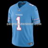 Mens Nike Cameron Ward Light Blue Tennessee Titans Vapor Fuse Sewn Down Limited Jersey