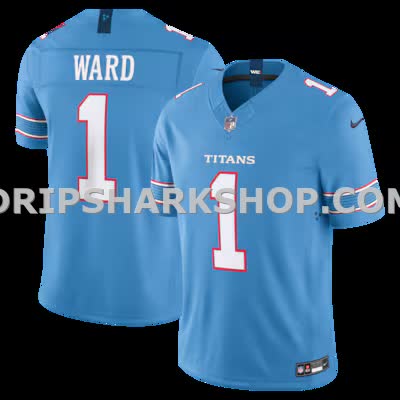 Mens Nike Cameron Ward Light Blue Tennessee Titans Vapor Fuse Sewn Down Limited Jersey