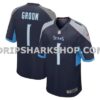 NFL316d52M01-fcd044 Mens Nike Number 1 Groom Navy Tennessee Titans Game Jersey