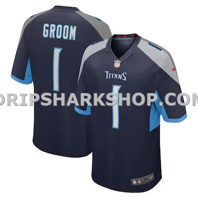 Mens Nike Number 1 Groom Navy Tennessee Titans Game Jersey