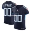 Mens Nike Navy Tennessee Titans Vapor Fuse Elite Custom Jersey