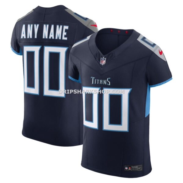 Mens Nike Navy Tennessee Titans Vapor Fuse Elite Custom Jersey