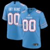 Mens Nike Light Blue Tennessee Titans Game Custom Jersey