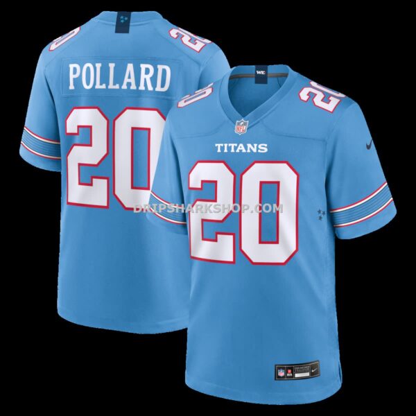 Mens Nike Tony Pollard Light Blue Tennessee Titans Game Jersey