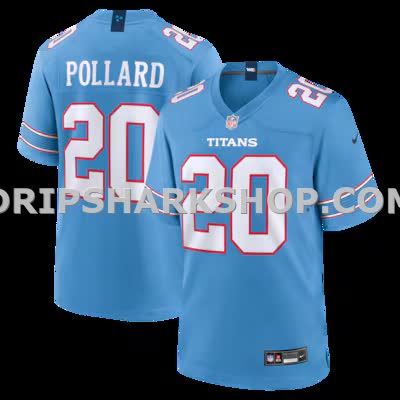 Mens Nike Tony Pollard Light Blue Tennessee Titans Game Jersey