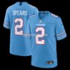 Mens Nike Tyjae Spears Light Blue Tennessee Titans Game Jersey