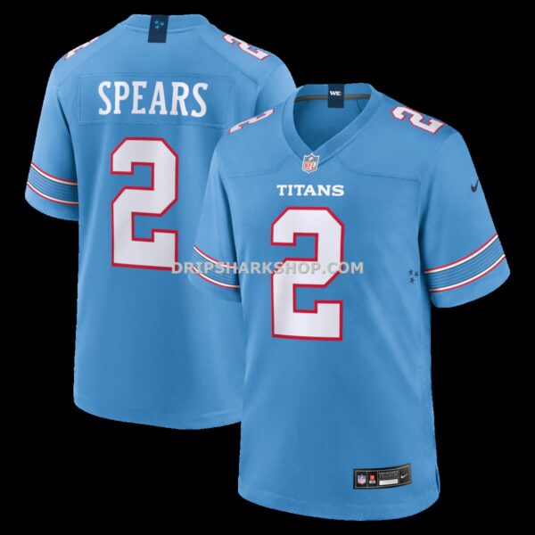 Mens Nike Tyjae Spears Light Blue Tennessee Titans Game Jersey