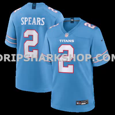 Mens Nike Tyjae Spears Light Blue Tennessee Titans Game Jersey