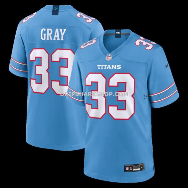 Mens Nike Cedric Gray Light Blue Tennessee Titans Game Jersey