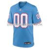 Mens Nike Light Blue Tennessee Titans Oilers Throwback Custom Game Jersey