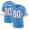 Mens Nike Light Blue Tennessee Titans Oilers Throwback Custom Game Jersey