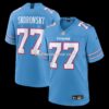Mens Nike Peter Skoronski Light Blue Tennessee Titans Game Jersey