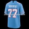 Mens Nike Peter Skoronski Light Blue Tennessee Titans Game Jersey
