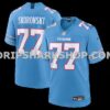 Mens Nike Peter Skoronski Light Blue Tennessee Titans Game Jersey
