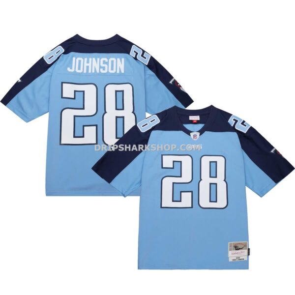 Mens Mitchell And Ness Chris Johnson Light Blue Tennessee Titans Legacy Replica Jersey