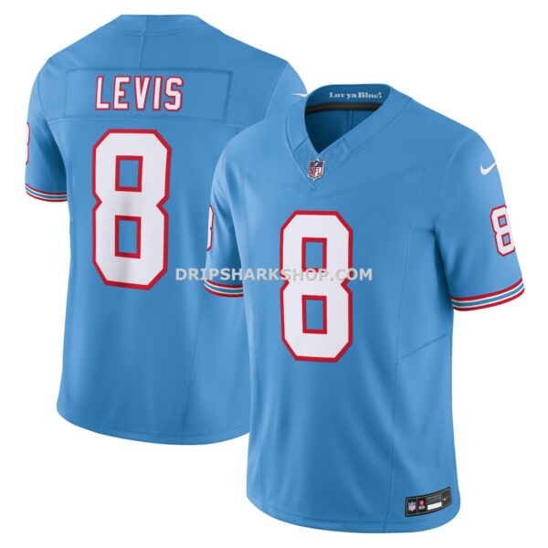 Mens Nike Will Levis Light Blue Tennessee Titans Alternate Oilers Throwback Vapor Fuse Limited Jersey