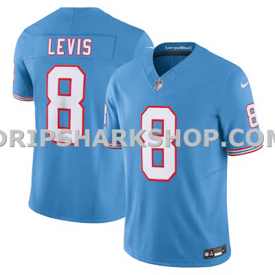 Mens Nike Will Levis Light Blue Tennessee Titans Alternate Oilers Throwback Vapor Fuse Limited Jersey
