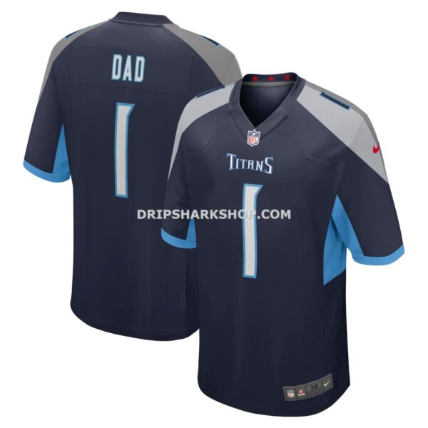 Mens Nike Number 1 Dad Navy Tennessee Titans Game Jersey
