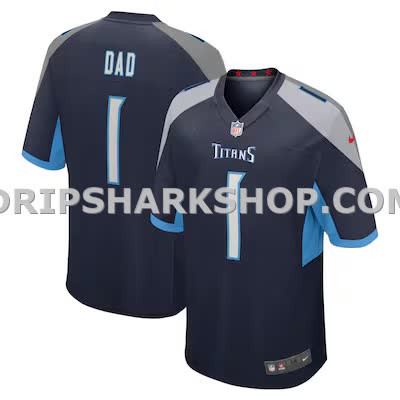 Mens Nike Number 1 Dad Navy Tennessee Titans Game Jersey