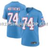 NFL31e4ccM01-6a0011 Mens Nike Bruce Matthews Light Blue Tennessee Titans Retired Player Alternate Game Jersey