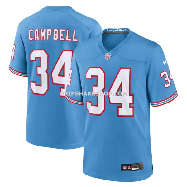 Mens Nike Earl Campbell Light Blue Tennessee Titans Retired Player Alternate Game Jersey