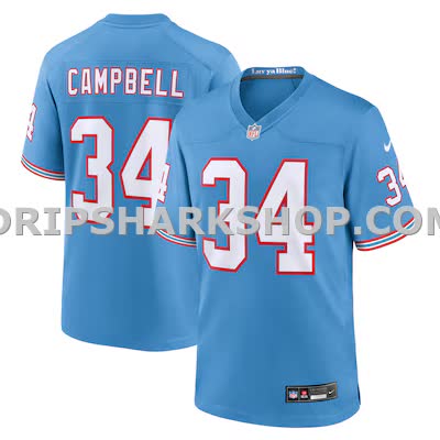 Mens Nike Earl Campbell Light Blue Tennessee Titans Retired Player Alternate Game Jersey