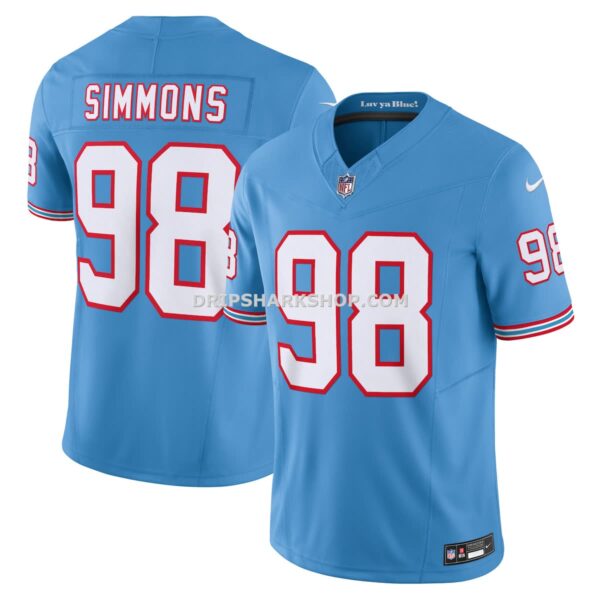 Mens Nike Jeffery Simmons Light Blue Tennessee Titans Vapor Fuse Limited Jersey