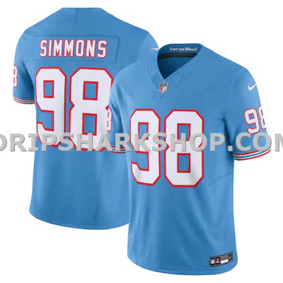 Mens Nike Jeffery Simmons Light Blue Tennessee Titans Vapor Fuse Limited Jersey