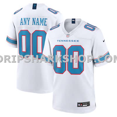 Mens Nike White Tennessee Titans Game Custom Jersey