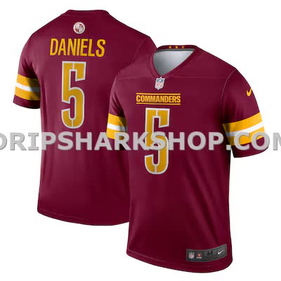 Mens Nike Jayden Daniels Burgundy Washington Commanders Team Vapor Fuse Elite Jersey