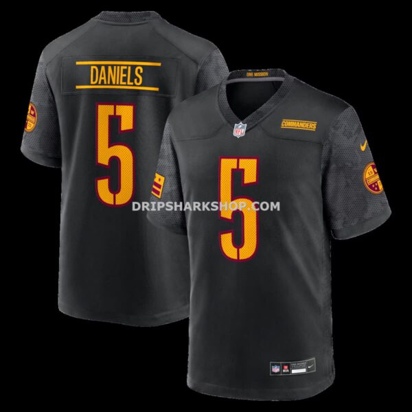 NFL3246d3G04-986865 Mens Nike Jayden Daniels Black Washington Commanders Vapor Fuse Limited Jersey