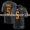 NFL3246d3M01-7c11b1 Mens Nike Jayden Daniels Black Washington Commanders Vapor Fuse Limited Jersey
