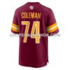 Mens Nike Carlin Vigers Burgundy Washington Commanders Team Game Jersey